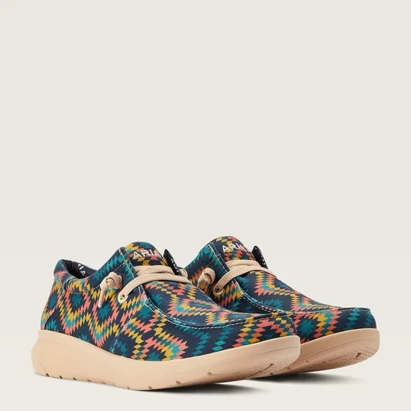 HILO Ariat Mens 10- EE Wide BLUE Aztec NWT